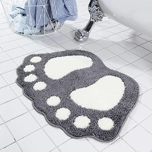 Water Absorbent Non-Slip Bathroom Rug Mat, Gray 16X24'' - Picture 1 of 12