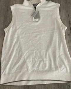 Daniel Cremieux Signature 1/4 Zip Sweater Vest Touch Of Cashmere Men’s Large NWT - Picture 1 of 5