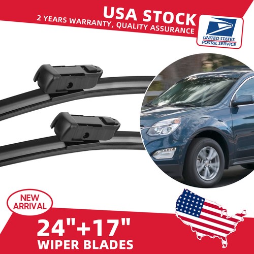 Front Windshield Wiper Blade For Chevrolet Equinox 1016 Pair 24" 17