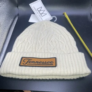 American Crown Beanie Cap Hat One Size Fits All Stretch TEnnessee Ivory - Picture 1 of 8