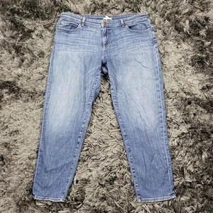 Eileen Fisher Jeans Womens 16 Light Wash Ankle Skinny Mid Rise Stretch Denim - Picture 1 of 21