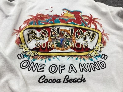 Sudadera Ron Jon Surf Shop Para Hombre Pequeña Blanca Estampado Gráfico Cacao Playa Foto 1 de 4