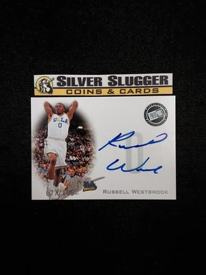 2008 Russell Westbrook Press Pass autêntico no cartão autografado /100 #PPS-RW Bruins - Imagem 1 de 2