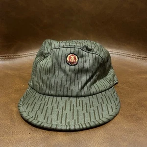 Vintage 80s 70s 60s East German Rain Drop Camo Field Cap Hat NVA Cold War Era - Picture 1 of 4