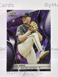/75 DJ Herz RC 2025 Topps Cromo Negro #67 Base Púrpura Mini Refractor Diamante - Imagen 1 de 2