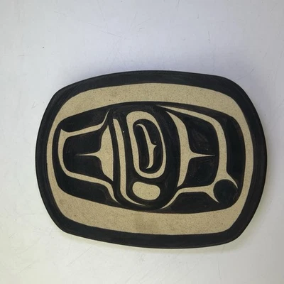 Judy Cranmer Cree Northwest Coast Pottery Pin Dish Signed Indigenous Art Haida - Image 1 of 4