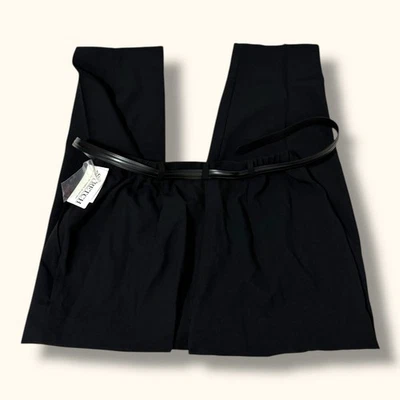 Pantalones de vestir para mujer Liz Baker Essentials 20P negros con cinturón nuevos con etiquetas de colección Deadstock años 90’s Foto 1 de 4