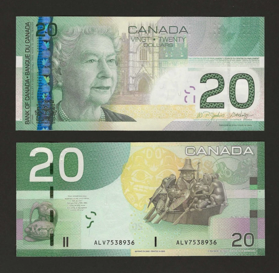 CANADA $20 Dollars 2004 / 2005, BC-64a, Jenkins / Dodge, "ALV". Original UNC - Image 1 of 1