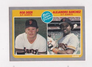 1985 Fleer Major League Prospekt # 648 Rob Deer, Alejandro Sanchez schöne Karte - Bild 1 von 2