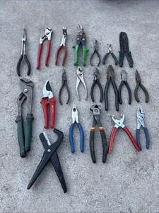 VINTAGE/ MODERN PLIERS 20-PIECE DIFFERENT TYPES MIXED PLIERS - Picture 1 of 11