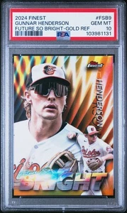 2024 Topps Finest Future So Bright Gunnar Henderson #FSB9 Dorado Ref/50 PSA 10 - Imagen 1 de 2