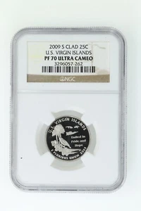 2009-S Clad 25c Silver Virgin Islands Quarter NGC PF70 Ultra Cameo - Picture 1 of 2