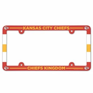 KANSAS CITY CHIEFS KINGDOM 6"x12" LICENSE PLATE FRAME BRAND NEW WINCRAFT 👀 - Picture 1 of 1