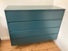 MADE.com Elona chest of drawers, slate blue and brass. RRP: £625