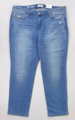 Pantalones de mezclilla para mujer Sonoma Plus rectos tiro medio ligeramente desgastados 18 W Foto 1 de 2