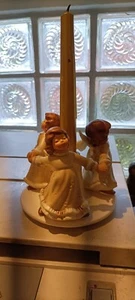 3 ENGEL auf im KREIS mit KERZENHALTER,  Goebel Weihnacht Nr. HE 52, rar - Bild 1 von 3