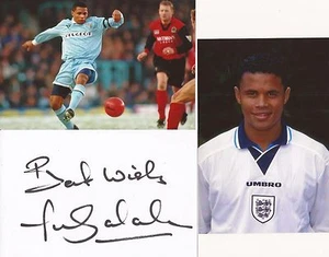 COVENTRY & ENGLAND: JOHN SALAKO SIGNED 6x4 WHITECARD+2 UNSIGNED PHOTOS+COA - Picture 1 of 1