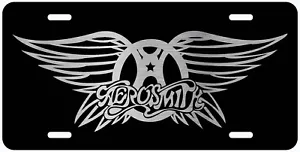 Black and Silver Aerosmith Novelty Auto Car License Plate - Picture 1 of 2