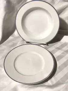 DANSK Jack Lenor Larsen TAPESTRIES DAMASK BLUE 2 Pc SALAD PLATE & SOUP BOWL - Picture 1 of 6