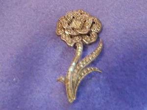 NEW PRICE Lovely retro sparkling marcasite flower brooch - Picture 1 of 4