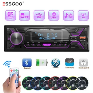 2x USB Autoradio FM Freisprecheinrichtung SD AUX IN 1 DIN Bluetooth Musik - Bild 1 von 13