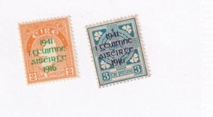 IRLANDA # 118-119 EN ESTADO BASTANTE BUENO-MNH SOBRE IMPRESO EN MEMORIA DE LA REBELIÓN DE 1916 - Imagen 1 de 1