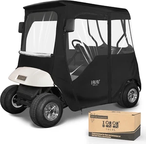 Golf Cart Enclosure 2 Passenger 600D for EZGO TXT/RXV with 2 Door Zippers, Secur - Picture 1 of 12