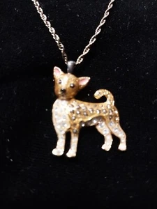 Beautiful BGE Bradford Exchange Vermeil 923 Sterling Silver Chihuahua Dog. Y6 - Picture 1 of 4