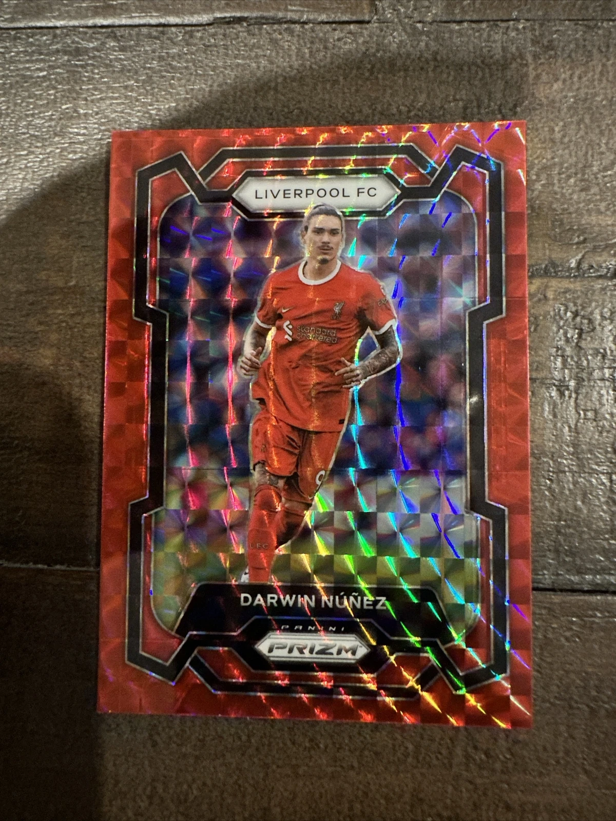 2023-24 Panini Prizm Premier League Darwin Nunez Red Mosaic Prizm #75