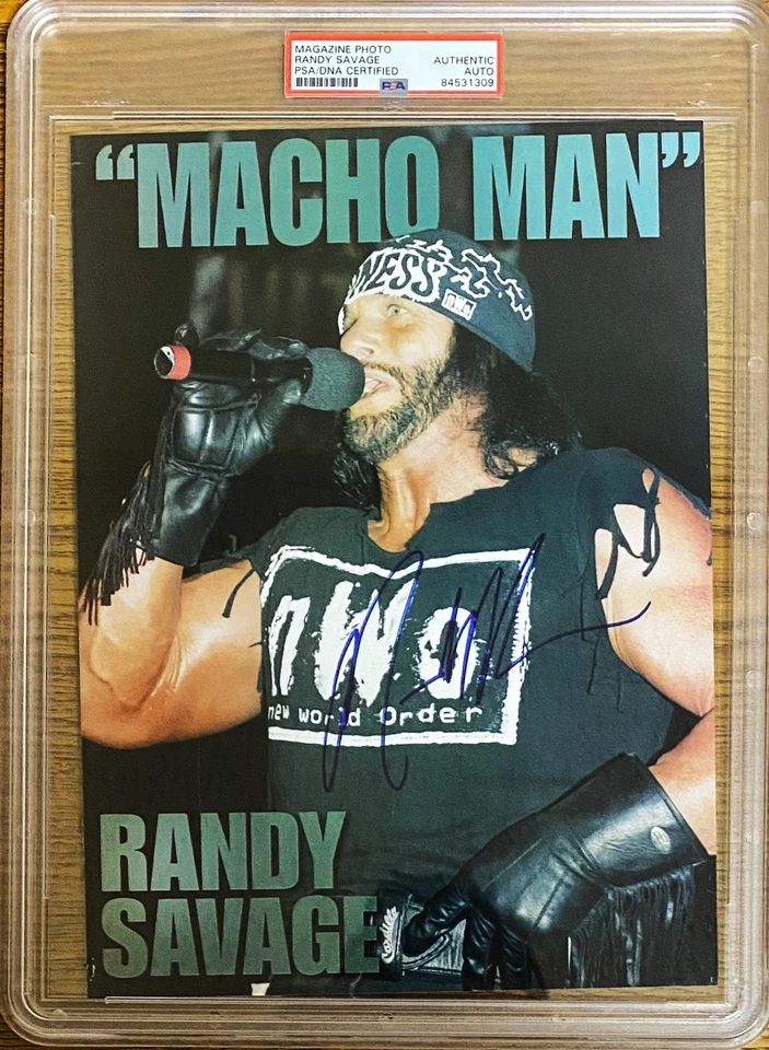 Randy Macho Man Savage Signed 8x10 Magazine Photograph PSA PSA/DNA Encapsulated - Image 1 of 1