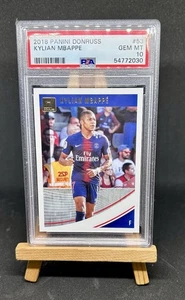Kylian Mbappe 2018 Panini Donruss Soccer Rookie Card RC #53 PSA 10 Real Madrid - Picture 1 of 2
