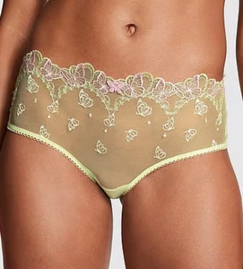 Victoria’s Secret PINK Crush Lace Butterfly Embroidered Sheer Cheeky Panty Sz L - Picture 1 of 4