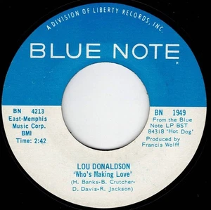Mod Organ Funk LOU DONALDSON "Who's Making Love"/Hot Dog" BLUE NOTE M- Stock '73 - Picture 1 of 2
