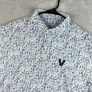 Camisa Polo Villanova Wildcats Para Hombre Grande Johnnie O Performance Estampado Geométrico - Imagen 1 de 10
