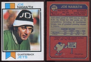 1973 Topps #400 Joe Namath New York Jets Salón de la fama Universidad de Alabama EX - Imagen 1 de 1