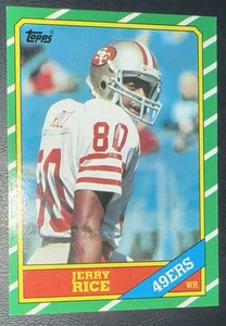 1986 Topps Football #161 Jerry Rice RC Rookie Card Authentic San Francisco 49ers - Picture 1 of 8