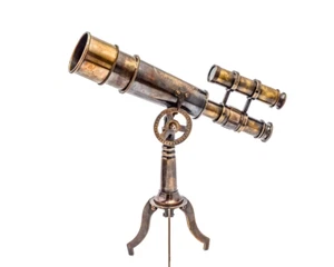 Telescope Vintage Brass Tripod Nautical Maritime Victorian Functional Spyglass - Picture 1 of 6