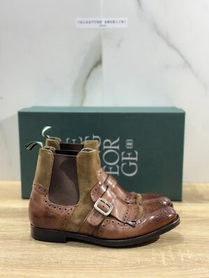 Bota Chelsea George Verde Mujer Cuero Lujo Hecha a Mano 37 Foto 1 de 4