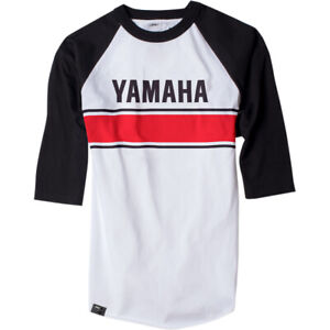 Factory Effex Yamaha Vintage Raglan T-Shirt (White / Black) 2XL