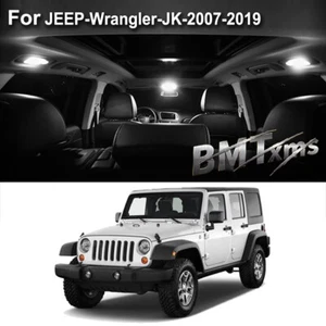 White Interior LED Light +License Bulbs Package Kit For 2007-2020 Jeep Wrangler - Foto 1 di 11