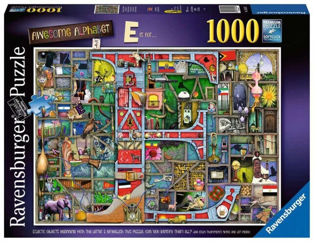 Ravensburger Awesome Alphabet E 1000 Piece Jigsaw Puzzle
