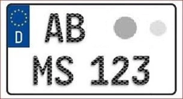 1 CARBON Kennzeichen | 240 x 130 mm | OFFIZIELLES Nummernschild | H | E | Saison - Bild 1 von 1