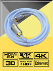 1.5 Meter White Premium 4K HDMI Cable Gold Plated V2.0 2160P PS4 3D UHD Ethernet