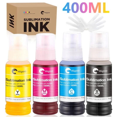 Tinta de sublimación Hiipoo 4 piezas con recarga de cinta térmica para ET-2400 ET-2720 ET-2800  Foto 1 de 4