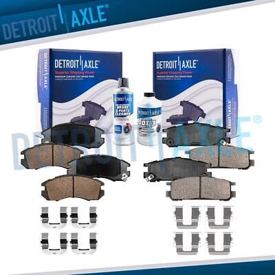 Front and Rear Ceramic Brake Pads Hardware for 1993 - 1996 Subaru Impreza Legacy - Image 1 of 4