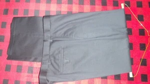 Herren Haggar Flatfront Hose, Farbe Schwarz, Größe 38x34, Class Fit Khaki - Bild 1 von 18