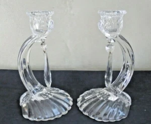 2 Cambridge Caprice #70 Candlestick with prism - Picture 1 of 10