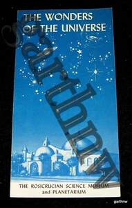ROSICRUCIAN SCIENCE MUSEUM & PLANETARIUM 1951 ORIGINAL PROMO BROCHURE * SAN JOSE - Picture 1 of 2