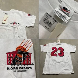 Vintage Nike Air Michael Jordan T Shirt Youth XL - Adult S Restaurant Chicago - Picture 1 of 10