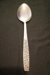 Rogers Co. Stainless Steel Tea Spoon "Fragrant Rose" ~ Japan - Picture 1 of 3